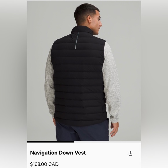 NWT Lululemon- Navigation down vest. Size S in black. Sold out online. - Picture 5 of 6